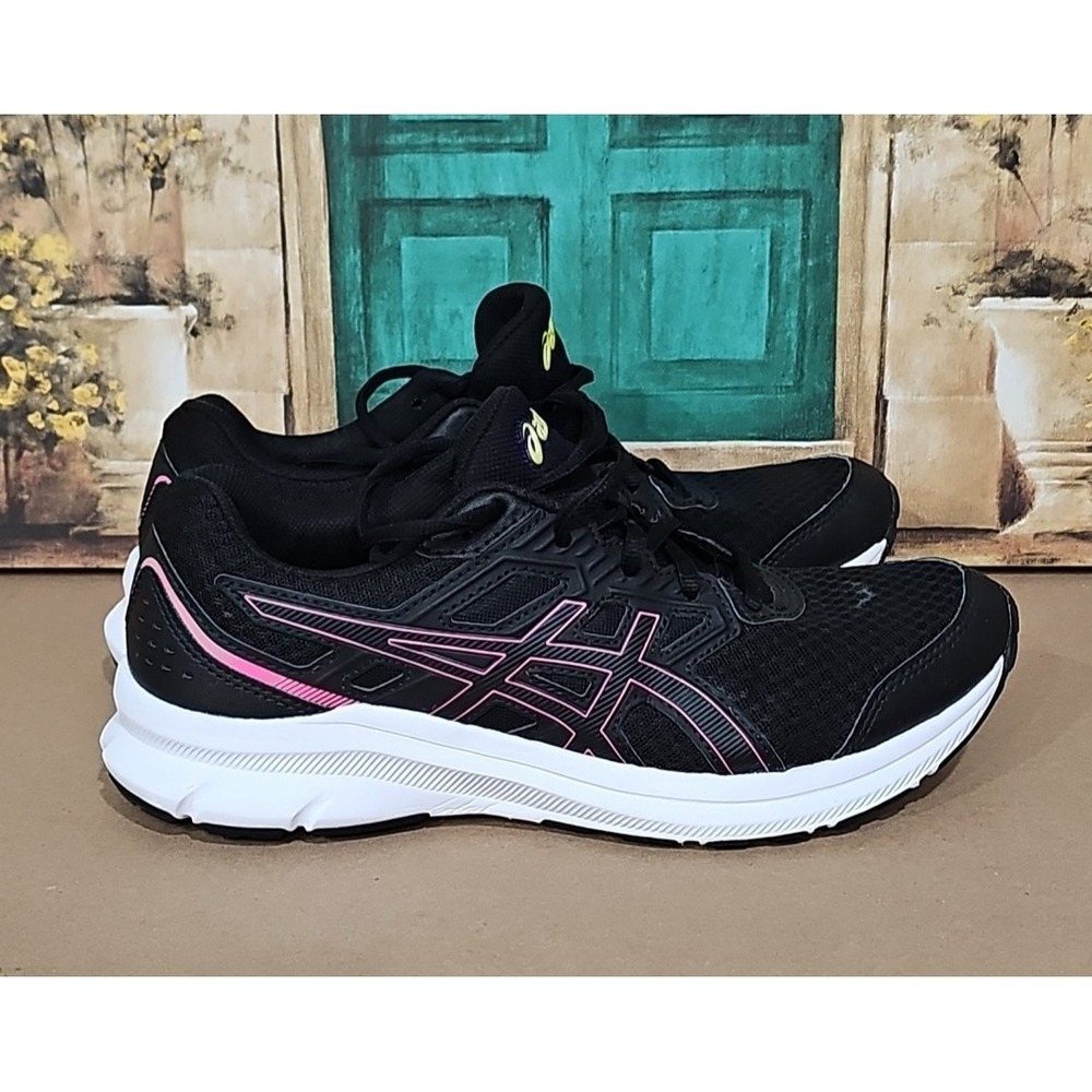 Asics Women's Jolt 3 Running Shoes Size 9 Black Hot Pink 1012A909 - Picture 3 of 7
